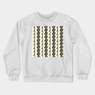 Hugs and Kisses Black on Ivory Pattern Crewneck Sweatshirt